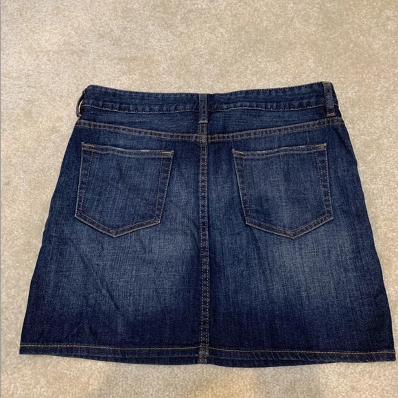 Uniqlo UJ Blue Denim Jeans Skirt Women Size Waist 64cm XS 4 Pockets Zipper - Picture 2 of 10